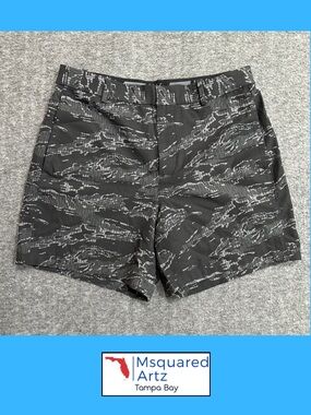 Nike Dri-FIT Gray Black Camo Golf Shorts Men's Size 32 Medium Stretch